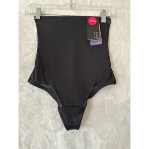 NWT TC Fine Intimates Sheer Shaping High Waist Thong L Firm